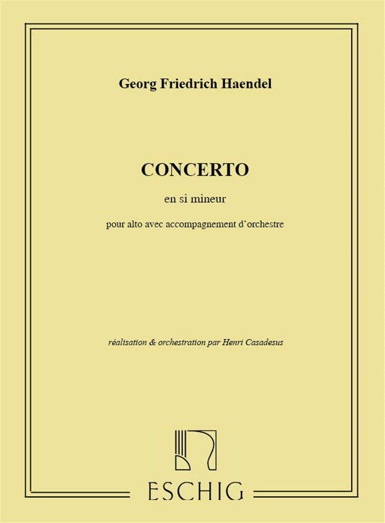 Concerto En Si Mineur Pour Alto Partition